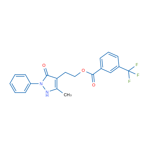 2-(5-Methyl-3-oxo-2-phenyl-2,3-dihydro-1H-pyrazol-4-yl)ethyl 3-(trifluoromethyl)benzoate 1g