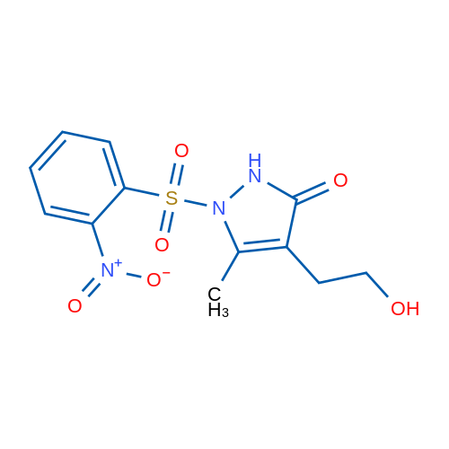 4-(2-Hydroxyethyl)-5-methyl-1-(2-nitrobenzenesulfonyl)-2,3-dihydro-1H-pyrazol-3-one 1g