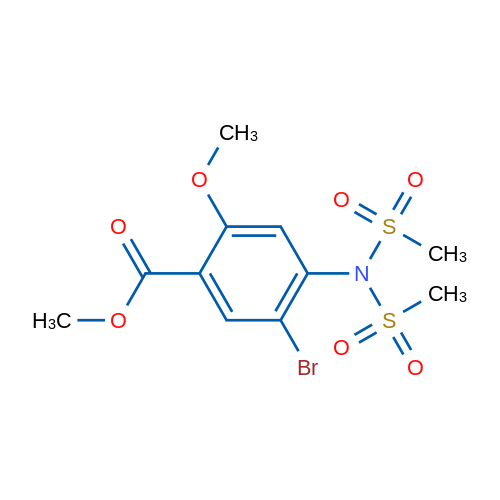Methyl 5-bromo-4-(N-methanesulfonylmethanesulfonamido)-2-methoxybenzoate 1g