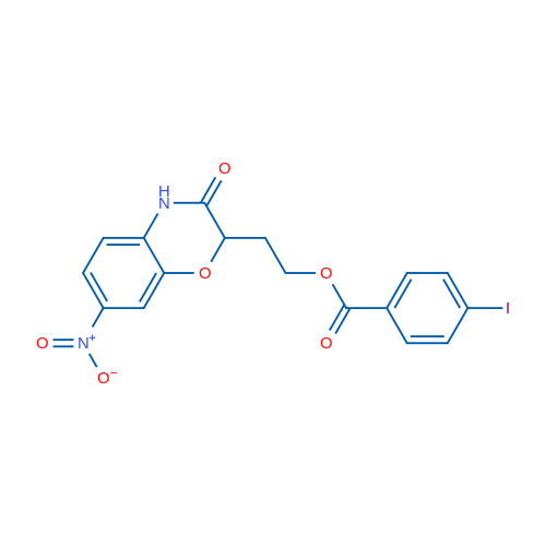 2-(7-Nitro-3-oxo-3,4-dihydro-2H-1,4-benzoxazin-2-yl)ethyl 4-iodobenzoate 1g