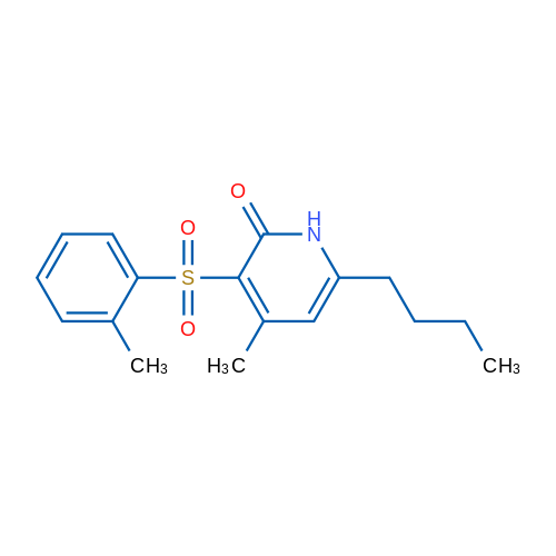6-Butyl-4-methyl-3-(2-methylbenzenesulfonyl)-1,2-dihydropyridin-2-one 1g