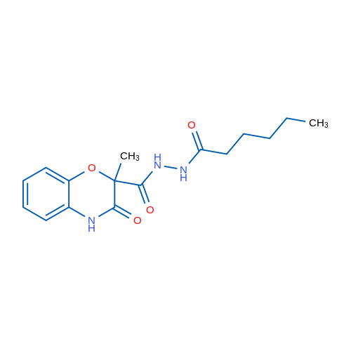 N'-Hexanoyl-2-methyl-3-oxo-3,4-dihydro-2H-1,4-benzoxazine-2-carbohydrazide 1g