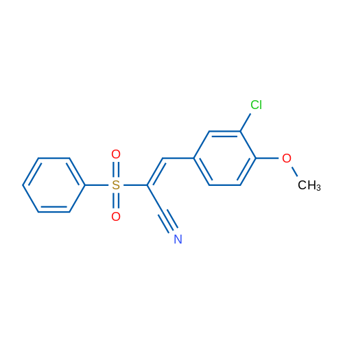 (2E)-2-(Benzenesulfonyl)-3-(3-chloro-4-methoxyphenyl)prop-2-enenitrile 1g