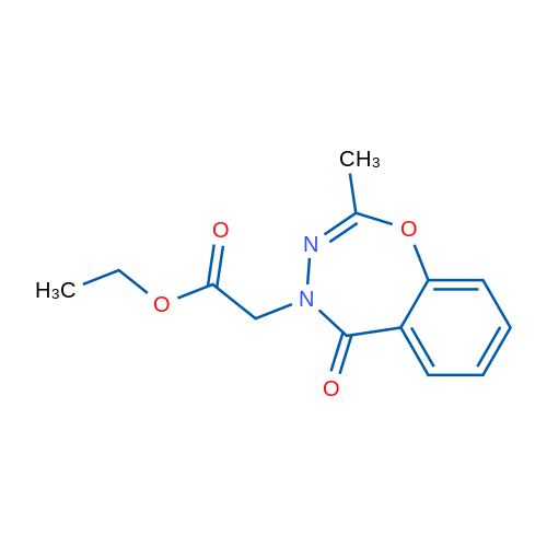 Ethyl 2-(2-methyl-5-oxo-4,5-dihydro-1,3,4-benzoxadiazepin-4-yl)acetate 1g