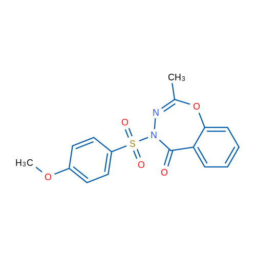 4-(4-Methoxybenzenesulfonyl)-2-methyl-4,5-dihydro-1,3,4-benzoxadiazepin-5-one 1g