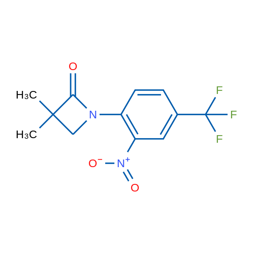 3,3-Dimethyl-1-(2-nitro-4-(trifluoromethyl)phenyl)azetidin-2-one 250mg