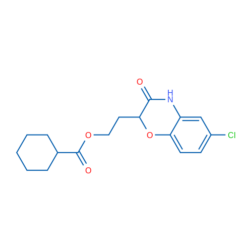 2-(6-Chloro-3-oxo-3,4-dihydro-2H-1,4-benzoxazin-2-yl)ethyl cyclohexanecarboxylate 1g