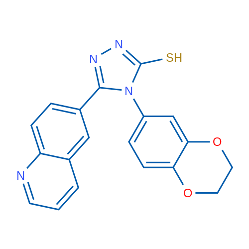 4-(2,3-Dihydro-1,4-benzodioxin-6-yl)-5-(quinolin-6-yl)-4H-1,2,4-triazole-3-thiol 1g