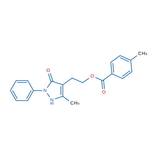 2-(5-Methyl-3-oxo-2-phenyl-2,3-dihydro-1H-pyrazol-4-yl)ethyl 4-methylbenzoate 1g