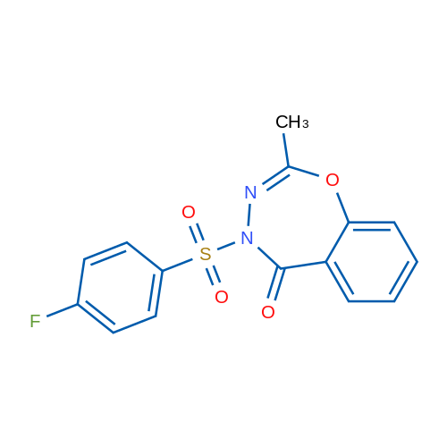 4-(4-Fluorobenzenesulfonyl)-2-methyl-4,5-dihydro-1,3,4-benzoxadiazepin-5-one 1g