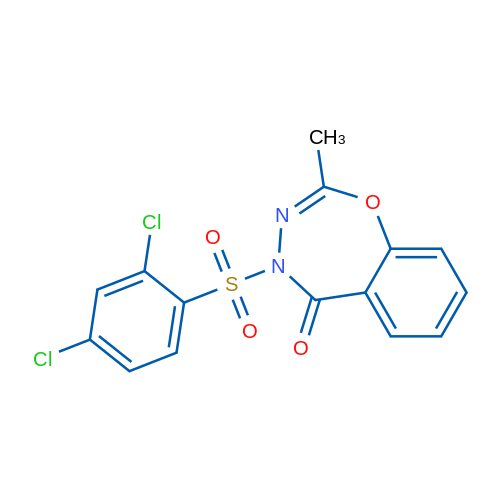 4-(2,4-Dichlorobenzenesulfonyl)-2-methyl-4,5-dihydro-1,3,4-benzoxadiazepin-5-one 1g