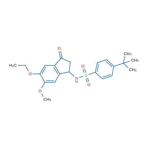 4-tert-Butyl-N-(5-ethoxy-6-methoxy-3-oxo-2,3-dihydro-1H-inden-1-yl)benzene-1-sulfonamide 1g