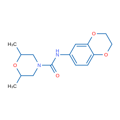 N-(2,3-Dihydro-1,4-benzodioxin-6-yl)-2,6-dimethylmorpholine-4-carboxamide 1g