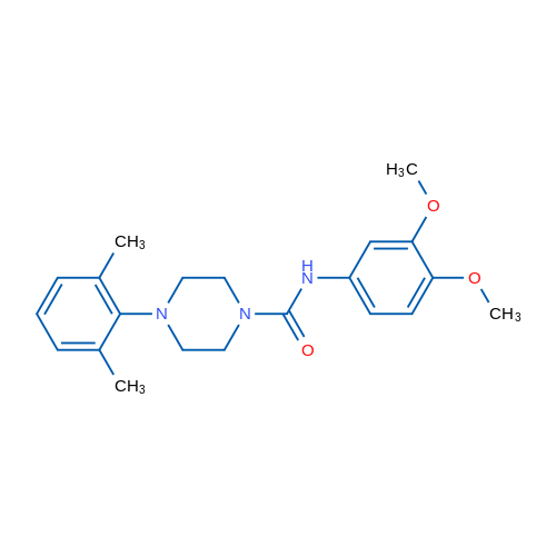 N-(3,4-Dimethoxyphenyl)-4-(2,6-dimethylphenyl)piperazine-1-carboxamide 1g