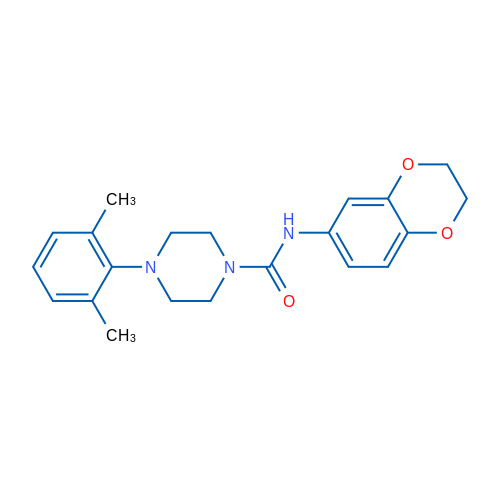 N-(2,3-Dihydro-1,4-benzodioxin-6-yl)-4-(2,6-dimethylphenyl)piperazine-1-carboxamide 1g