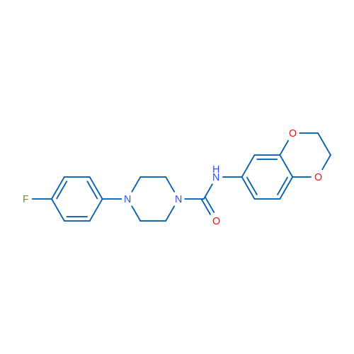 N-(2,3-Dihydro-1,4-benzodioxin-6-yl)-4-(4-fluorophenyl)piperazine-1-carboxamide 1g