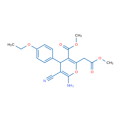 Methyl 6-amino-5-cyano-4-(4-ethoxyphenyl)-2-(2-methoxy-2-oxoethyl)-4H-pyran-3-carboxylate 1g