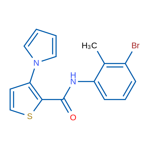 N-(3-Bromo-2-methylphenyl)-3-(1H-pyrrol-1-yl)thiophene-2-carboxamide 1g