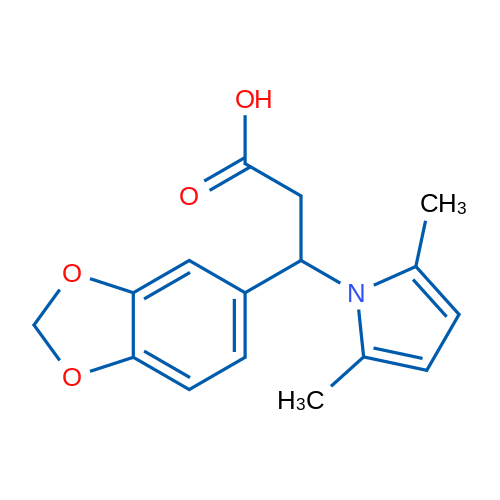 3-(2H-1,3-Benzodioxol-5-yl)-3-(2,5-dimethyl-1H-pyrrol-1-yl)propanoic acid 1g