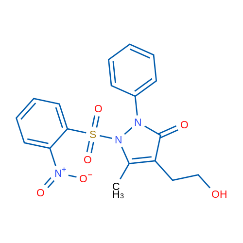 4-(2-Hydroxyethyl)-5-methyl-1-(2-nitrobenzenesulfonyl)-2-phenyl-2,3-dihydro-1H-pyrazol-3-one 1g