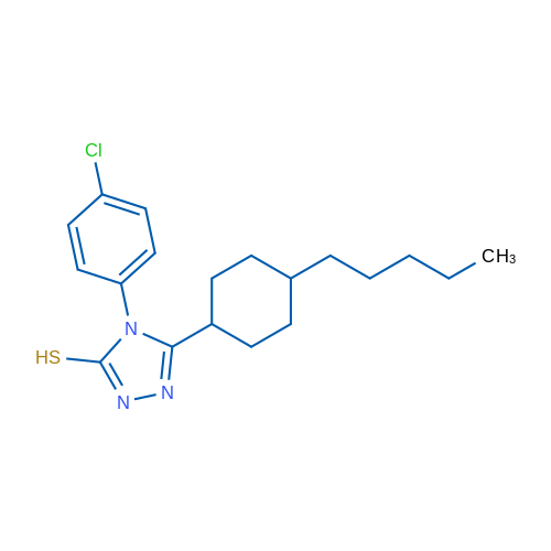 4-(4-Chlorophenyl)-5-(4-pentylcyclohexyl)-4H-1,2,4-triazole-3-thiol 1g