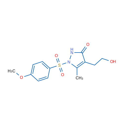 4-(2-Hydroxyethyl)-1-(4-methoxybenzenesulfonyl)-5-methyl-2,3-dihydro-1H-pyrazol-3-one 1g