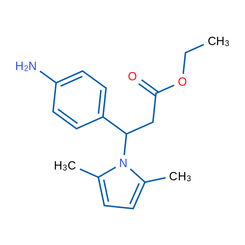 Ethyl 3-(4-aminophenyl)-3-(2,5-dimethyl-1H-pyrrol-1-yl)propanoate 50mg