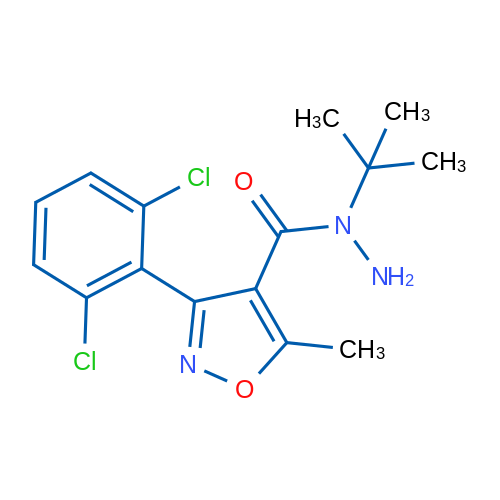 N-tert-Butyl-3-(2,6-dichlorophenyl)-5-methyl-1,2-oxazole-4-carbohydrazide 1g