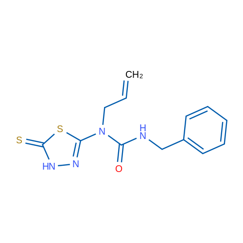 1-Benzyl-3-(prop-2-en-1-yl)-3-(5-sulfanylidene-4,5-dihydro-1,3,4-thiadiazol-2-yl)urea 1g