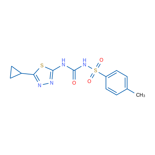 3-(5-Cyclopropyl-1,3,4-thiadiazol-2-yl)-1-(4-methylbenzenesulfonyl)urea 1g