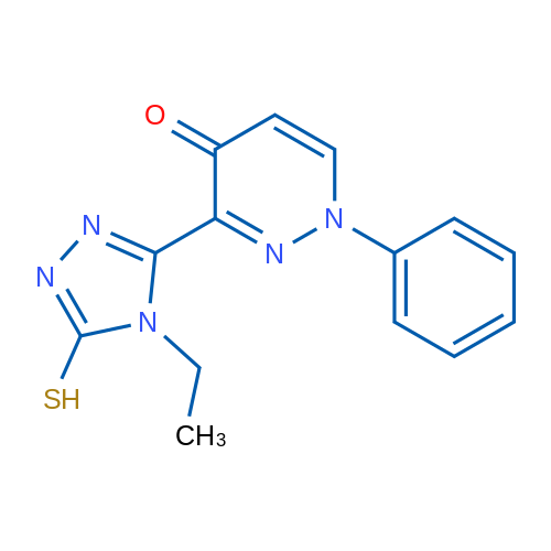 3-(4-Ethyl-5-sulfanyl-4H-1,2,4-triazol-3-yl)-1-phenyl-1,4-dihydropyridazin-4-one 1g