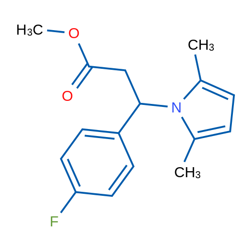 Methyl 3-(2,5-dimethyl-1H-pyrrol-1-yl)-3-(4-fluorophenyl)propanoate 1g