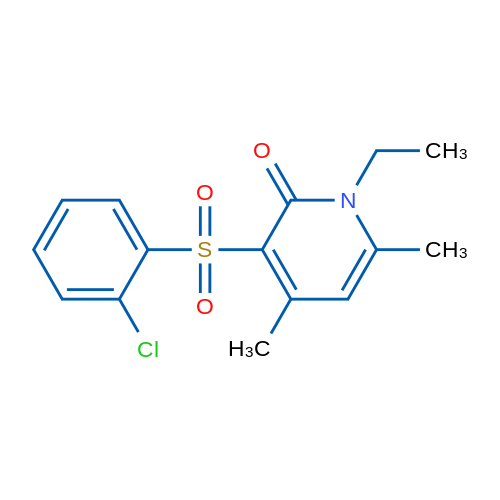 3-(2-Chlorobenzenesulfonyl)-1-ethyl-4,6-dimethyl-1,2-dihydropyridin-2-one 1g