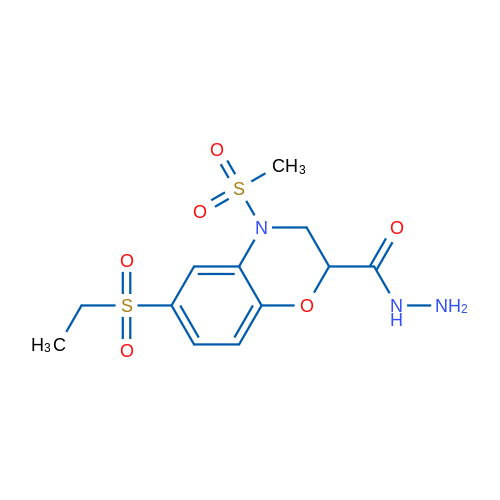 6-(Ethanesulfonyl)-4-methanesulfonyl-3,4-dihydro-2H-1,4-benzoxazine-2-carbohydrazide 1g