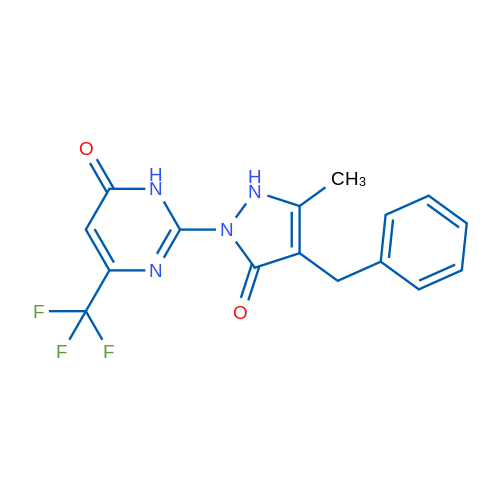 2-(4-Benzyl-3-methyl-5-oxo-2,5-dihydro-1H-pyrazol-1-yl)-6-(trifluoromethyl)-3,4-dihydropyrimidin-4-one 1g