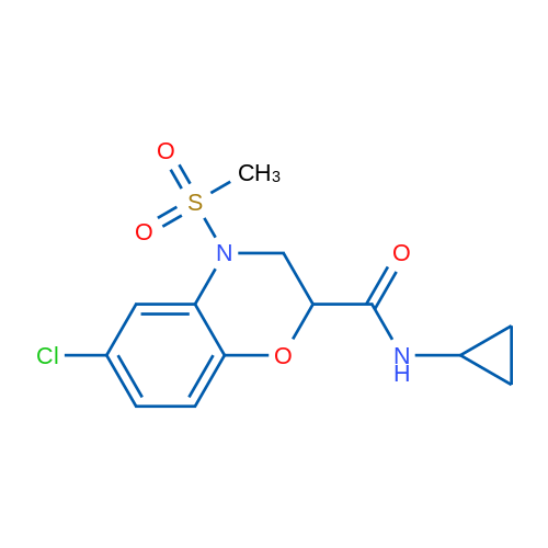 6-Chloro-N-cyclopropyl-4-methanesulfonyl-3,4-dihydro-2H-1,4-benzoxazine-2-carboxamide 1g