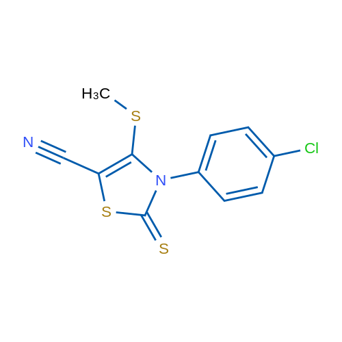 3-(4-Chlorophenyl)-4-(methylsulfanyl)-2-sulfanylidene-2,3-dihydro-1,3-thiazole-5-carbonitrile 1g