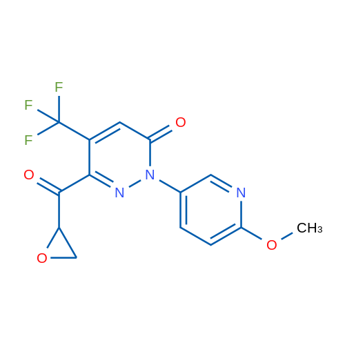 2-(6-Methoxypyridin-3-yl)-6-(oxirane-2-carbonyl)-5-(trifluoromethyl)-2,3-dihydropyridazin-3-one 1g