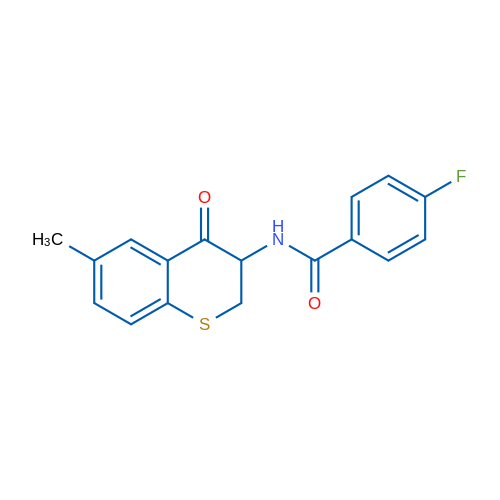 4-Fluoro-N-(6-methyl-4-oxo-3,4-dihydro-2H-1-benzothiopyran-3-yl)benzamide 1g
