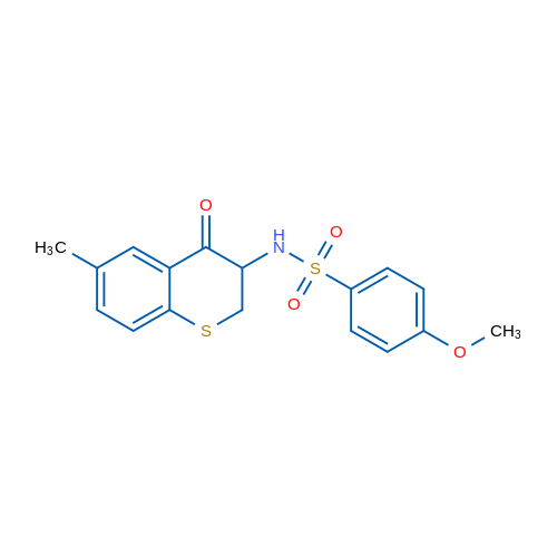 4-Methoxy-N-(6-methyl-4-oxo-3,4-dihydro-2H-1-benzothiopyran-3-yl)benzene-1-sulfonamide 1g
