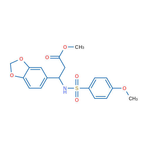 Methyl 3-(2H-1,3-benzodioxol-5-yl)-3-(4-methoxybenzenesulfonamido)propanoate 1g