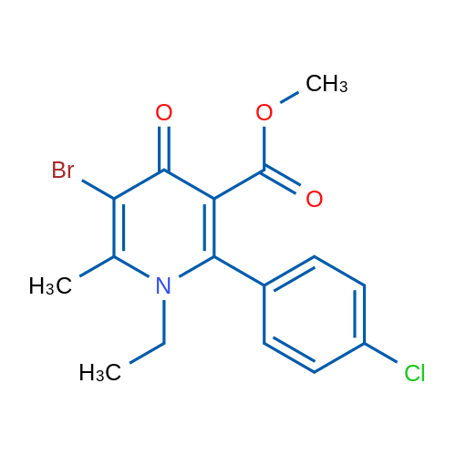 Methyl 5-bromo-2-(4-chlorophenyl)-1-ethyl-6-methyl-4-oxo-1,4-dihydropyridine-3-carboxylate 1g