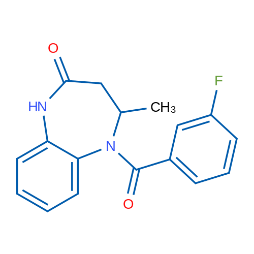 5-(3-Fluorobenzoyl)-4-methyl-2,3,4,5-tetrahydro-1H-1,5-benzodiazepin-2-one 1g
