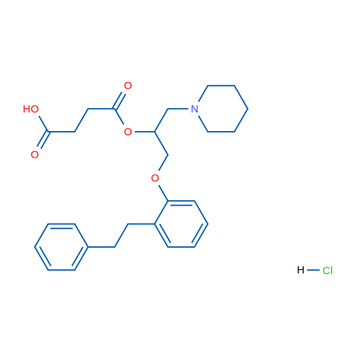 4-Oxo-4-((1-(2-phenethylphenoxy)-3-(piperidin-1-yl)propan-2-yl)oxy)butanoic acid hydrochloride 1g