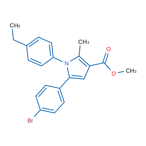 MEthyl 5-(4-bromophenyl)-1-(4-ethylphenyl)-2-methyl-1h-pyrrole-3-carboxylate 1g