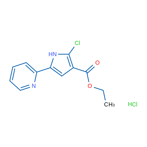 Ethyl 2-chloro-5-(pyridin-2-yl)-1H-pyrrole-3-carboxylate hydrochloride 1g