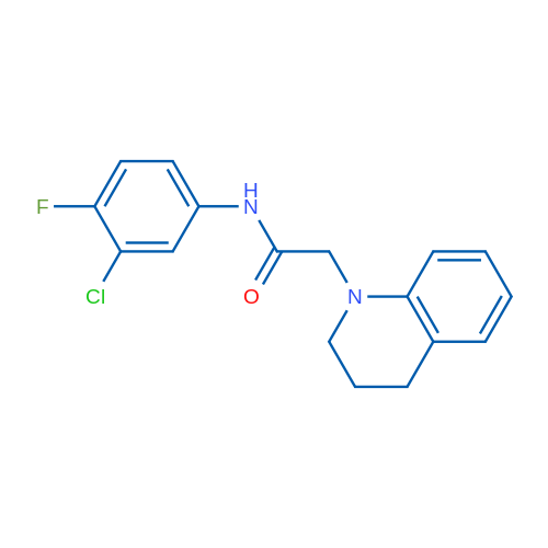 N-(3-Chloro-4-fluorophenyl)-2-(1,2,3,4-tetrahydroquinolin-1-yl)acetamide 1g