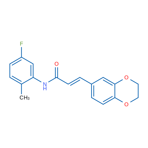 (2E)-3-(2,3-Dihydro-1,4-benzodioxin-6-yl)-N-(5-fluoro-2-methylphenyl)prop-2-enamide 1g
