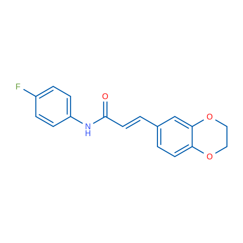 (2E)-3-(2,3-Dihydro-1,4-benzodioxin-6-yl)-N-(4-fluorophenyl)prop-2-enamide 1g