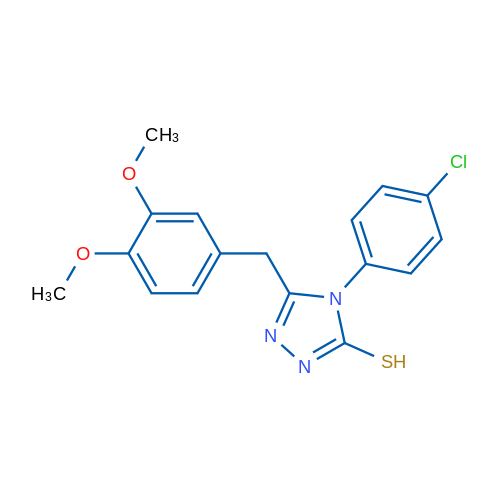 4-(4-Chlorophenyl)-5-(3,4-dimethoxybenzyl)-4H-1,2,4-triazole-3-thiol 1g
